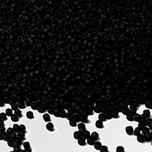 Бисер круглый 15/0 #0049F Матовый непрозрачный, черный