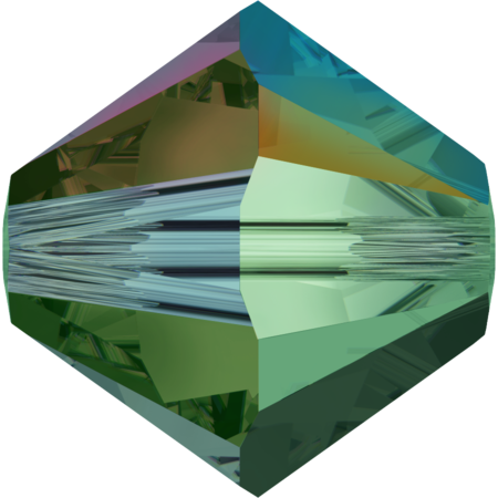 Бусины 5328 4 mm Emerald AB 2X