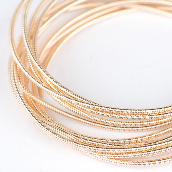 Канитель жесткая Розовое золото 1 мм (5гр)