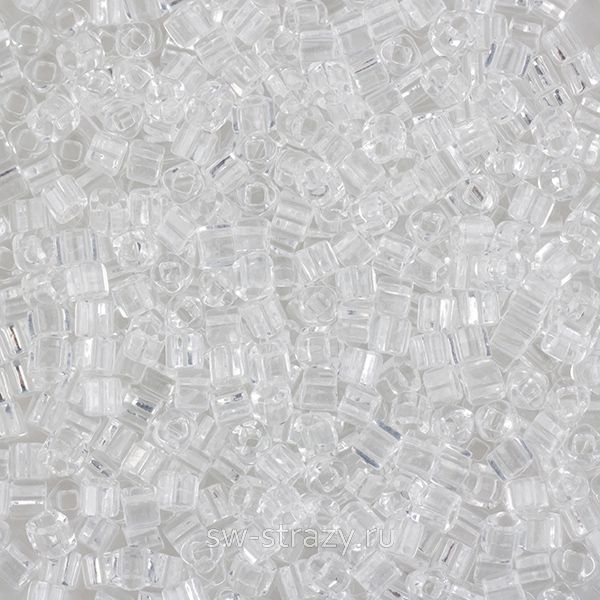 Бисер Cube 4 mm #0001 Кристалл