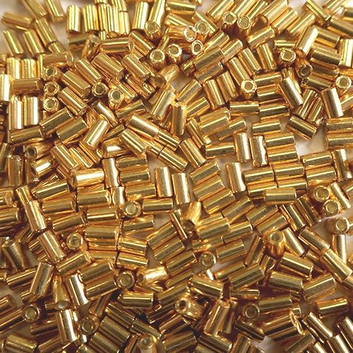 Бисер стеклярус 3 mm #0557 золотой